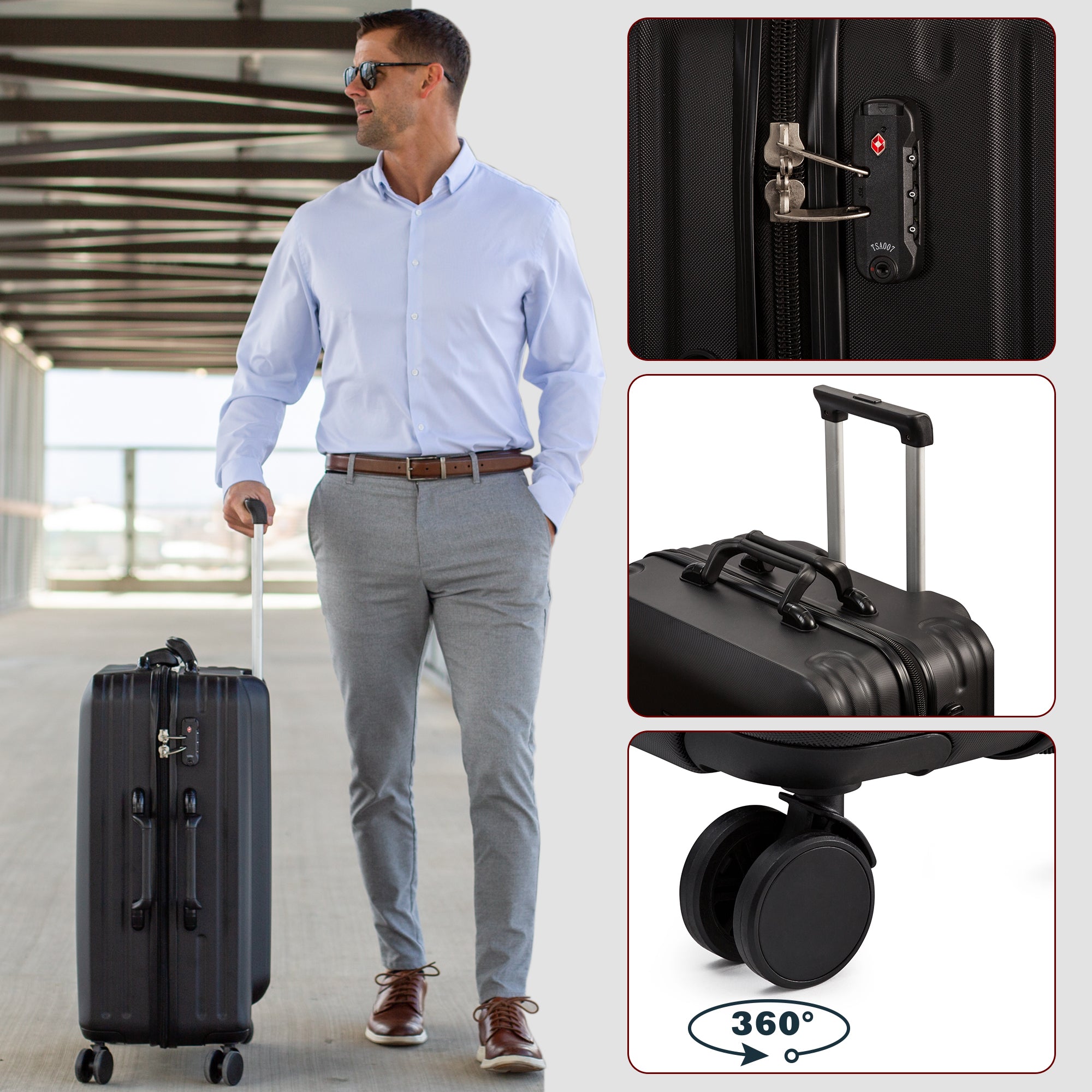 LAZENNE ELITE - WINE TRAVEL SUITCASE 12 BOTTLES WITH REMOVABLE INSERTS - TSA AIRLINE APPROVED, 10-YEARS WARRANTY